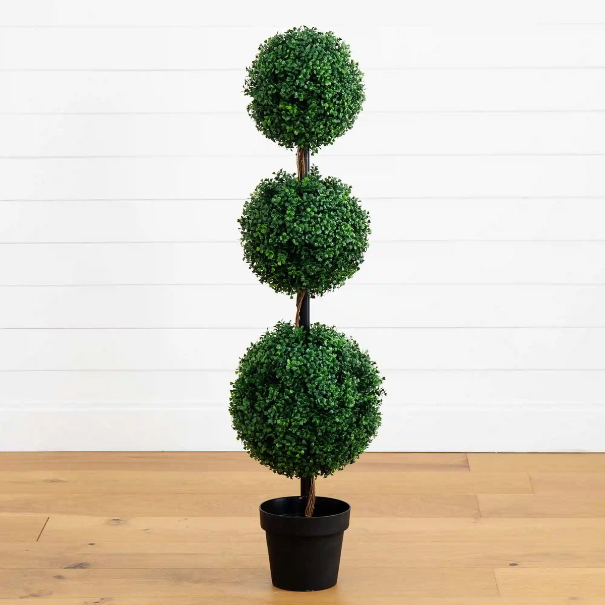 4’ Artificial Triple Ball Boxwood Topiary Tree (Indoor/Outdoor)