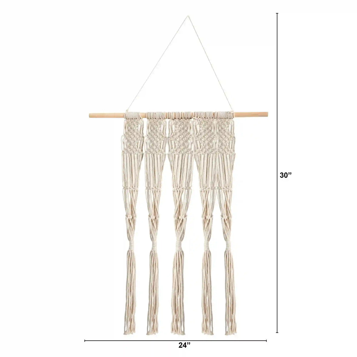 2.5’ x 2’ Hand Woven Macrame Wall Hanging Decor