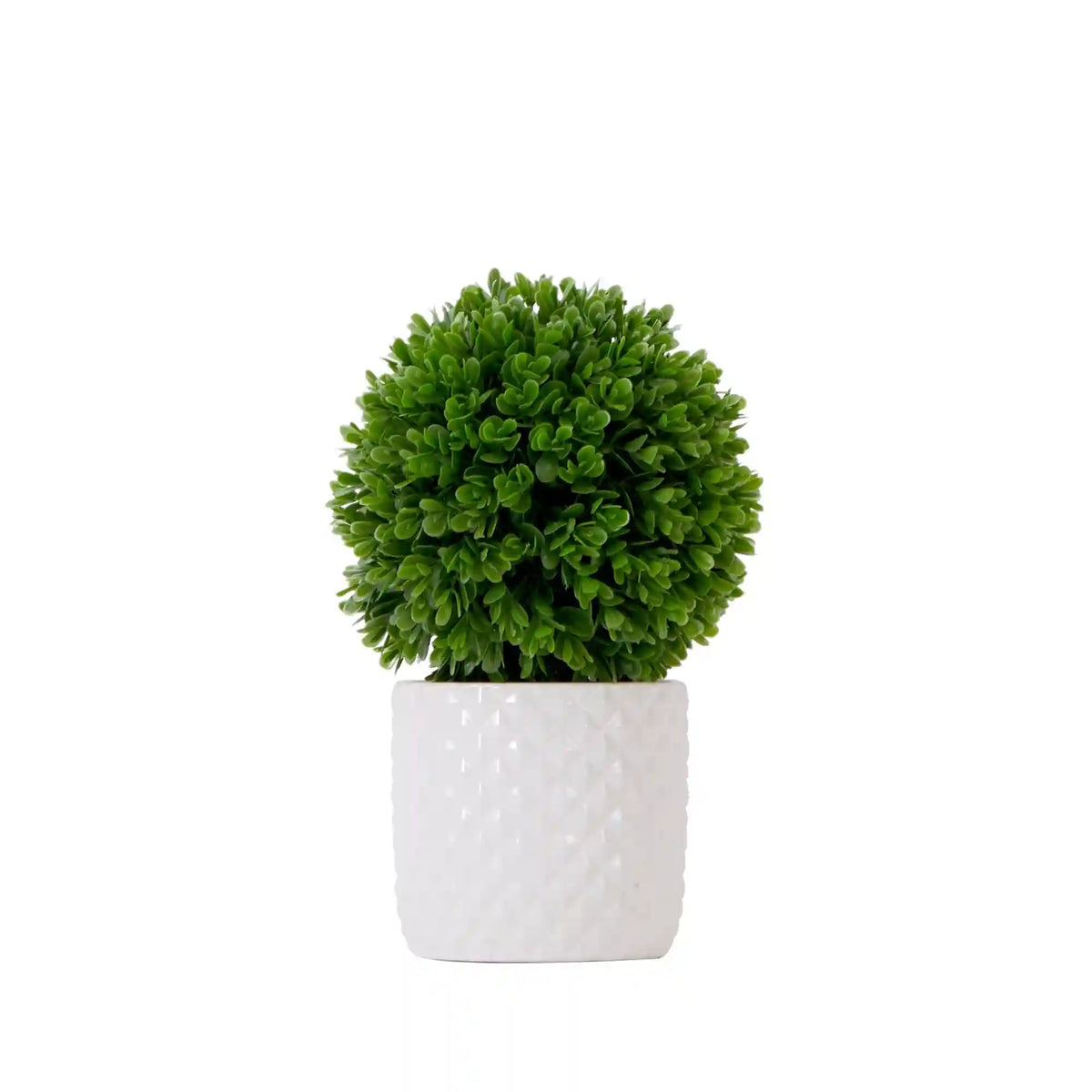 10" Artificial Boxwood Topiary Plant with Decorative Planter