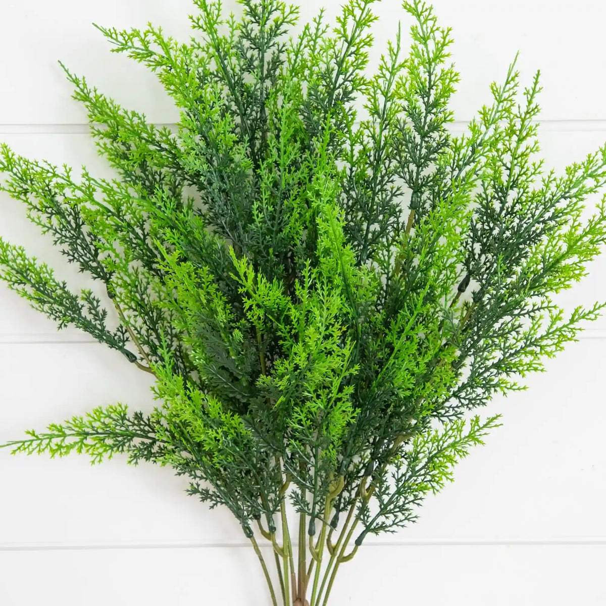 24” UV Resistant Artificial Cedar Bush (Indoor/Outdoor) - Set of 2
