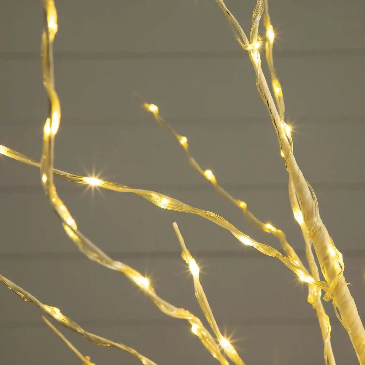 5’ Pre-Lit Artificial White Birch Tree with 240 Warm White LED Lights