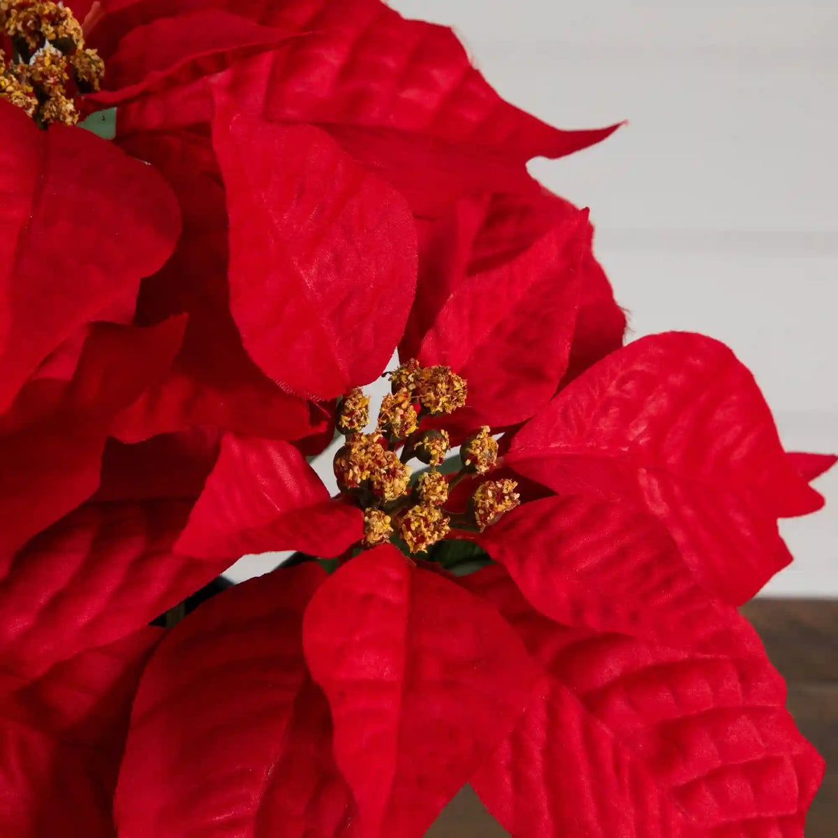 9" Artificial Poinsettia Plant - Set of 2
