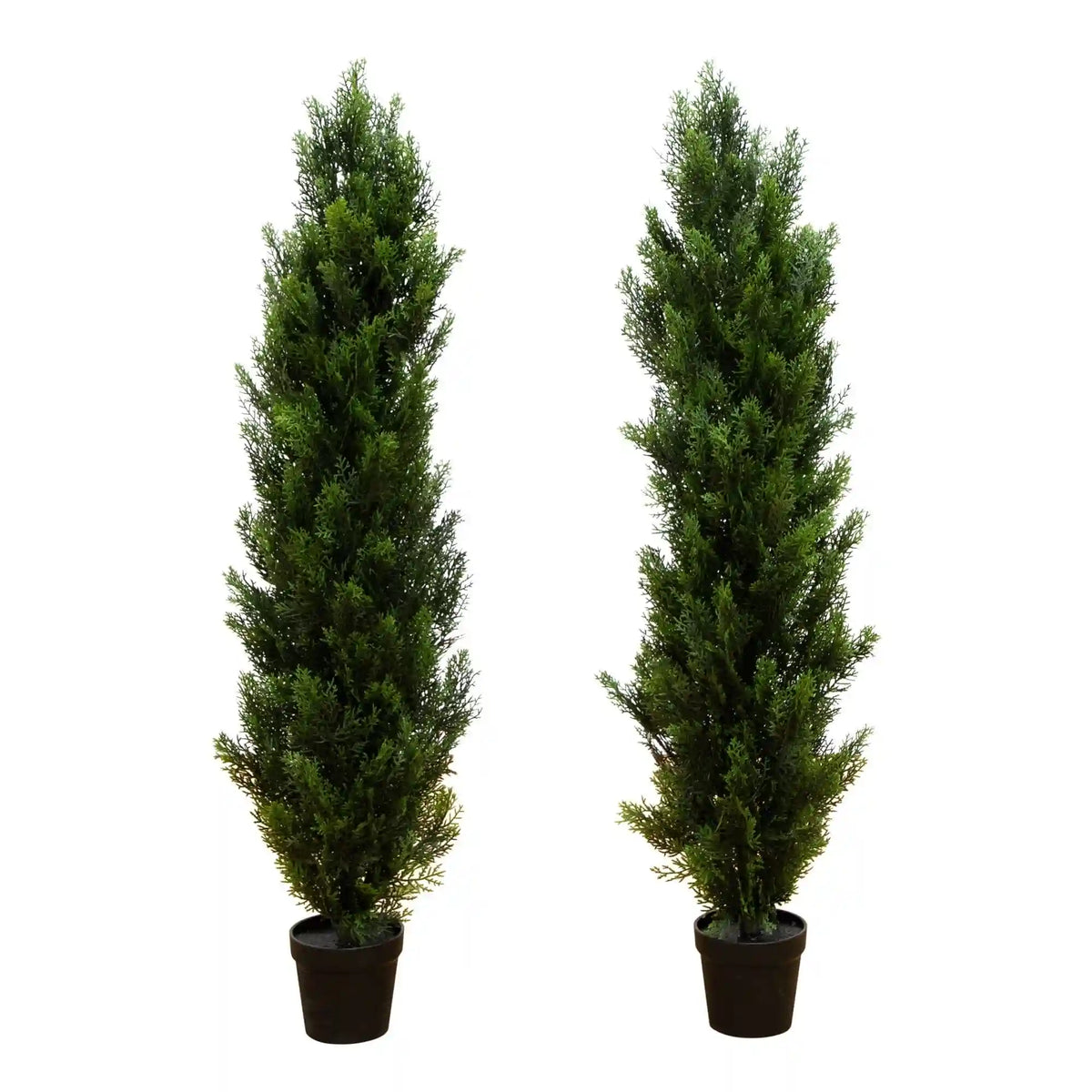 4’ Artificial Topiary Cedar Tree UV Resistant (Indoor/Outdoor) - Set of 2