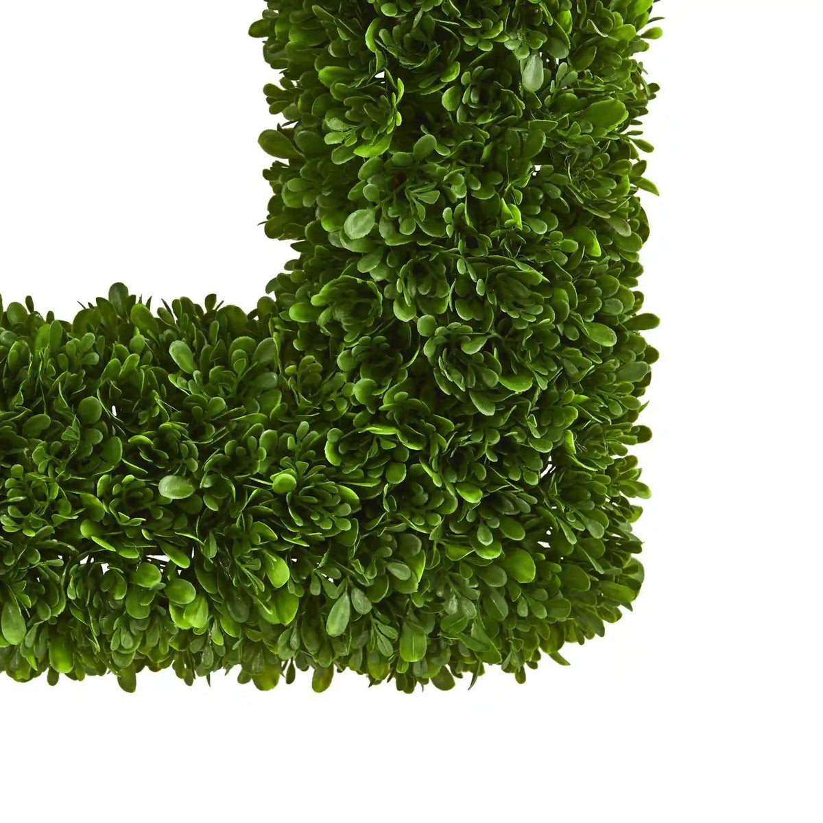 17” Artificial Tea Leaf Square Wreath UV Resistant (Indoor/Outdoor)