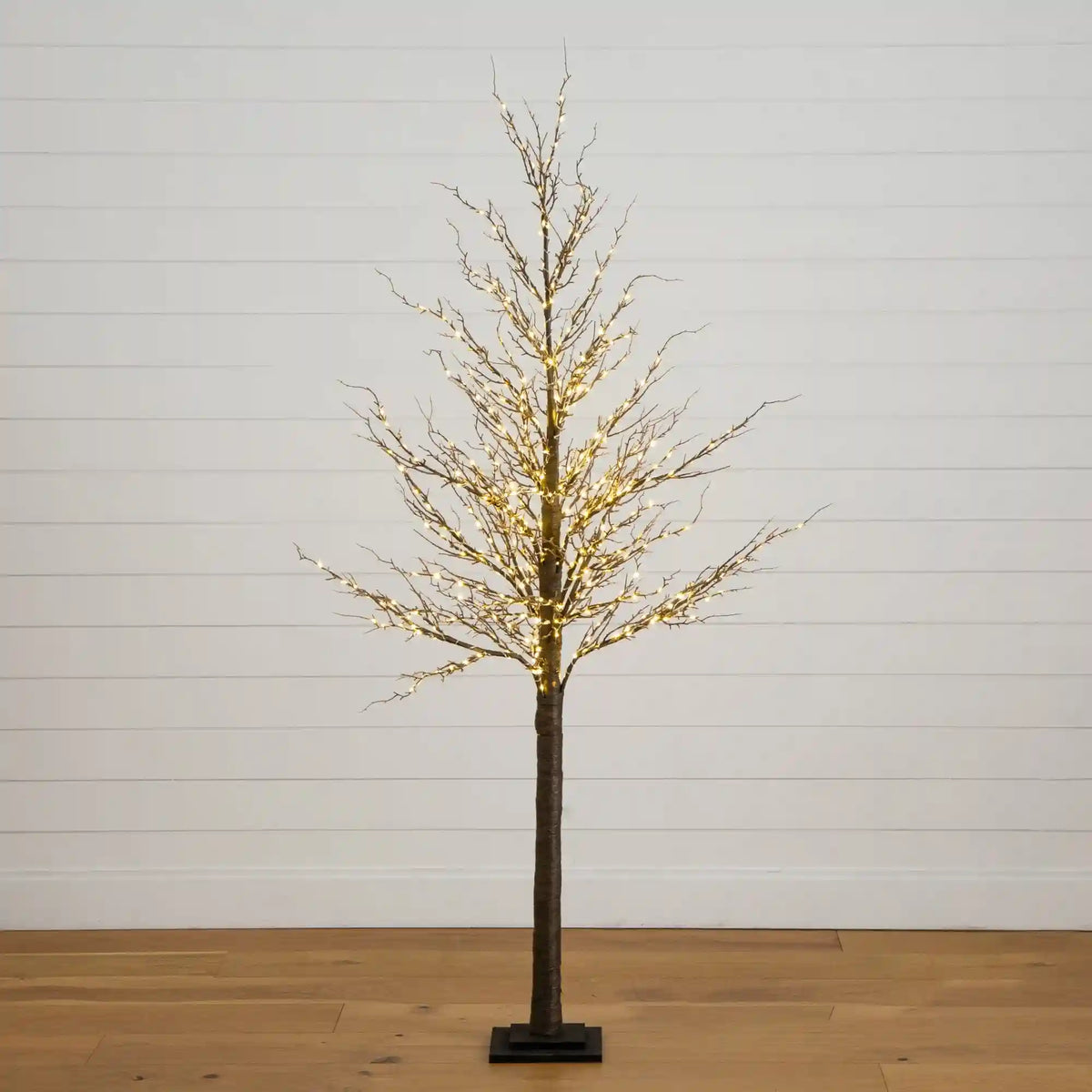 6’ Pre-Lit Artificial Twig Tree with 480 Warm White LED Lights