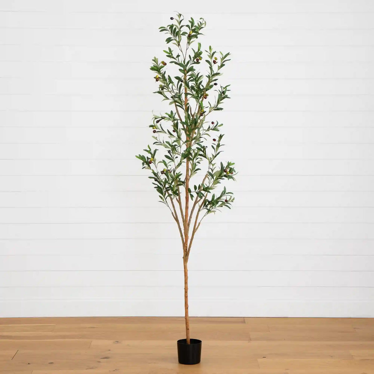 7' Artificial Olive Tree with Natural Trunk