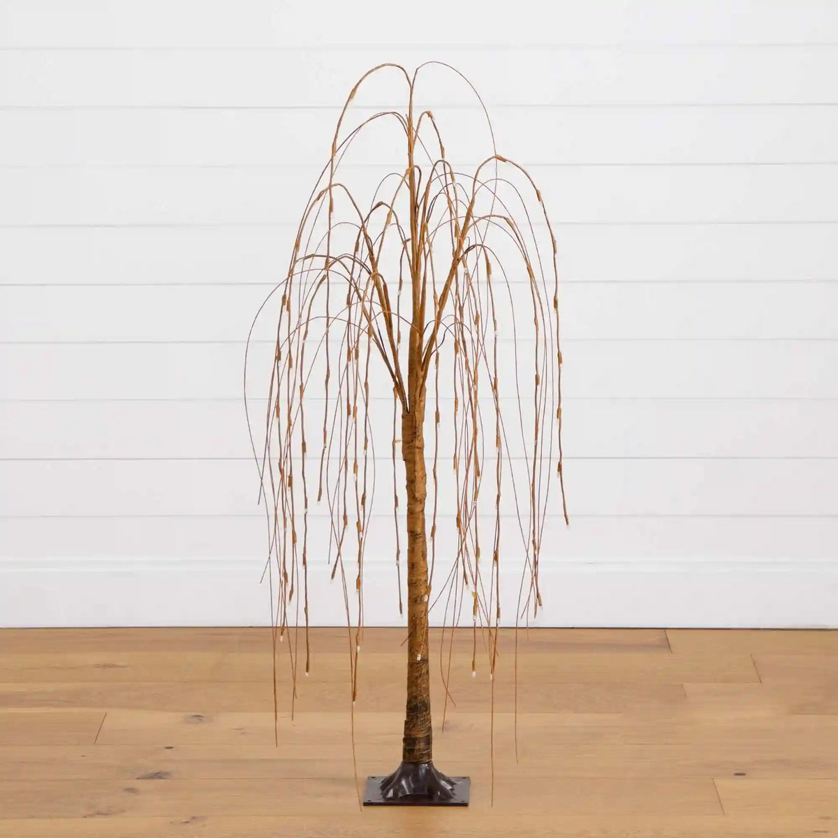 4’ Pre-Lit Artificial Willow Tree with 120 Warm White LED Lights