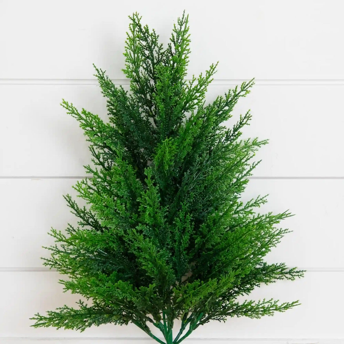 22” UV Resistant Artificial Cedar Bush with Integrated Ground Stake (Indoor/Outdoor) - Set of 2