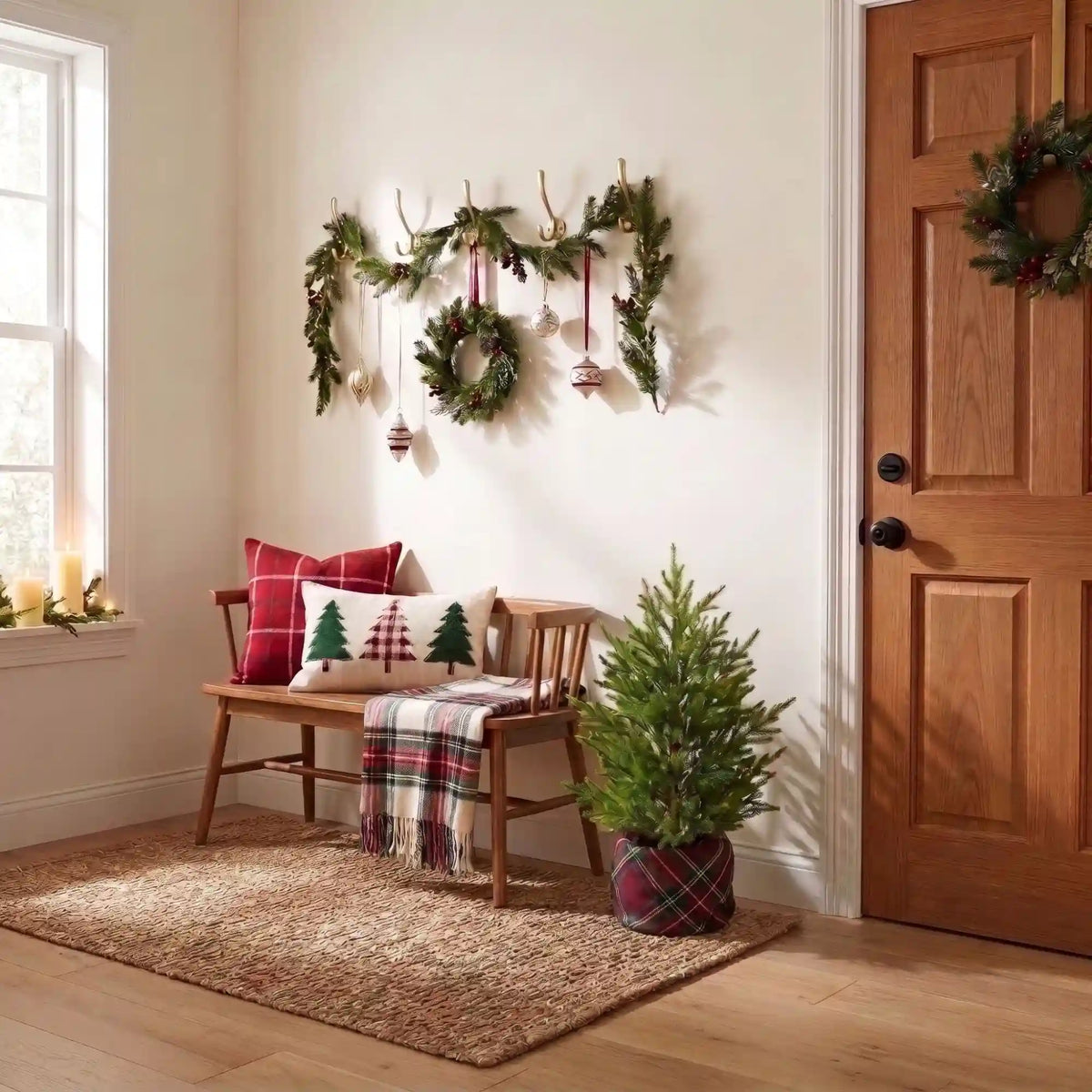 2’ Norfolk Island Pine “Natural Look” Artificial Christmas Tree in Decorative Planter