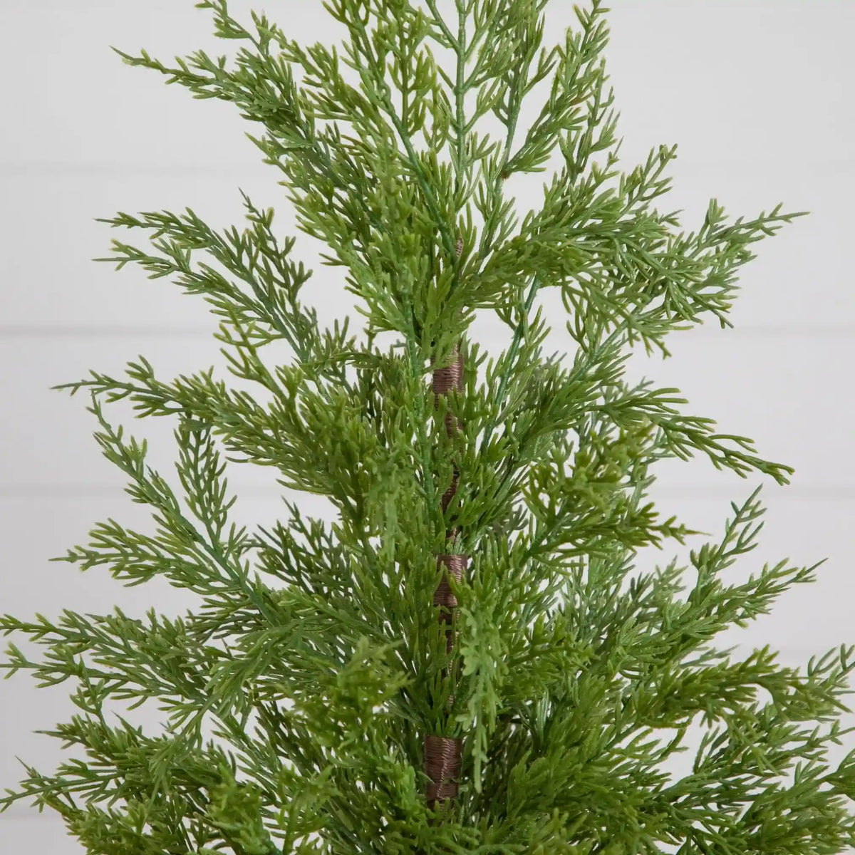 2' Artificial Norfolk Pine Christmas Tree in White Ceramic Planter