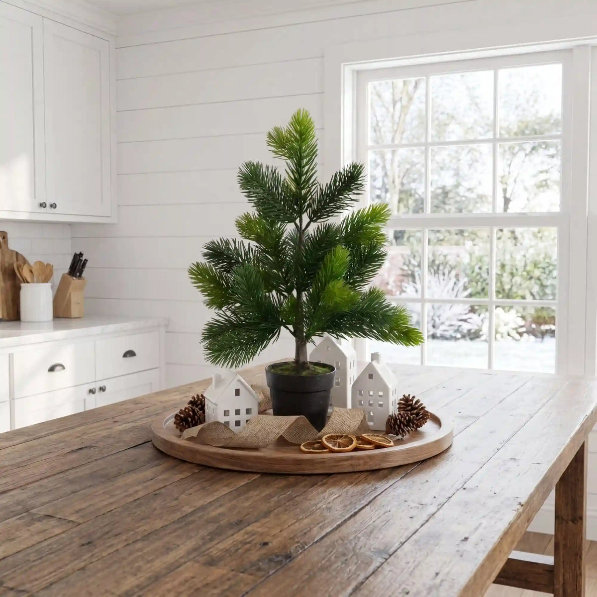 18” Artificial Real Touch Spruce Pine Christmas Tree