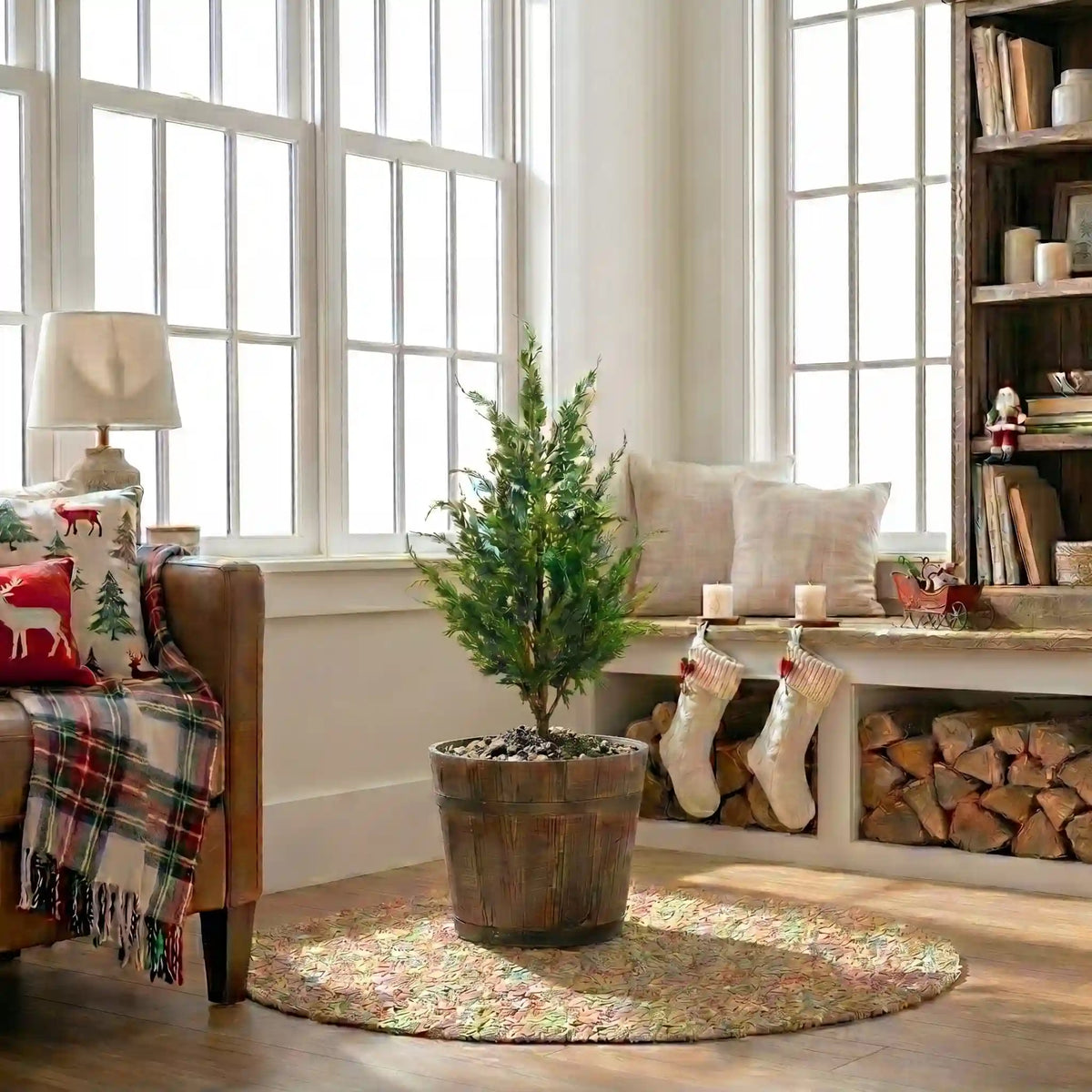 33” Artificial Real Touch Winter Cypress Tree