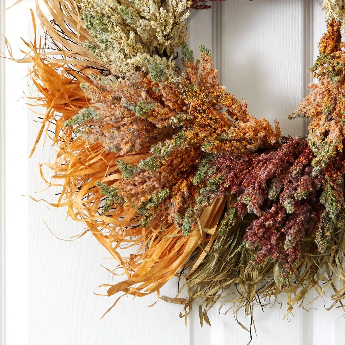 26” Fall Sorghum Harvest Autumn Artificial Wreath