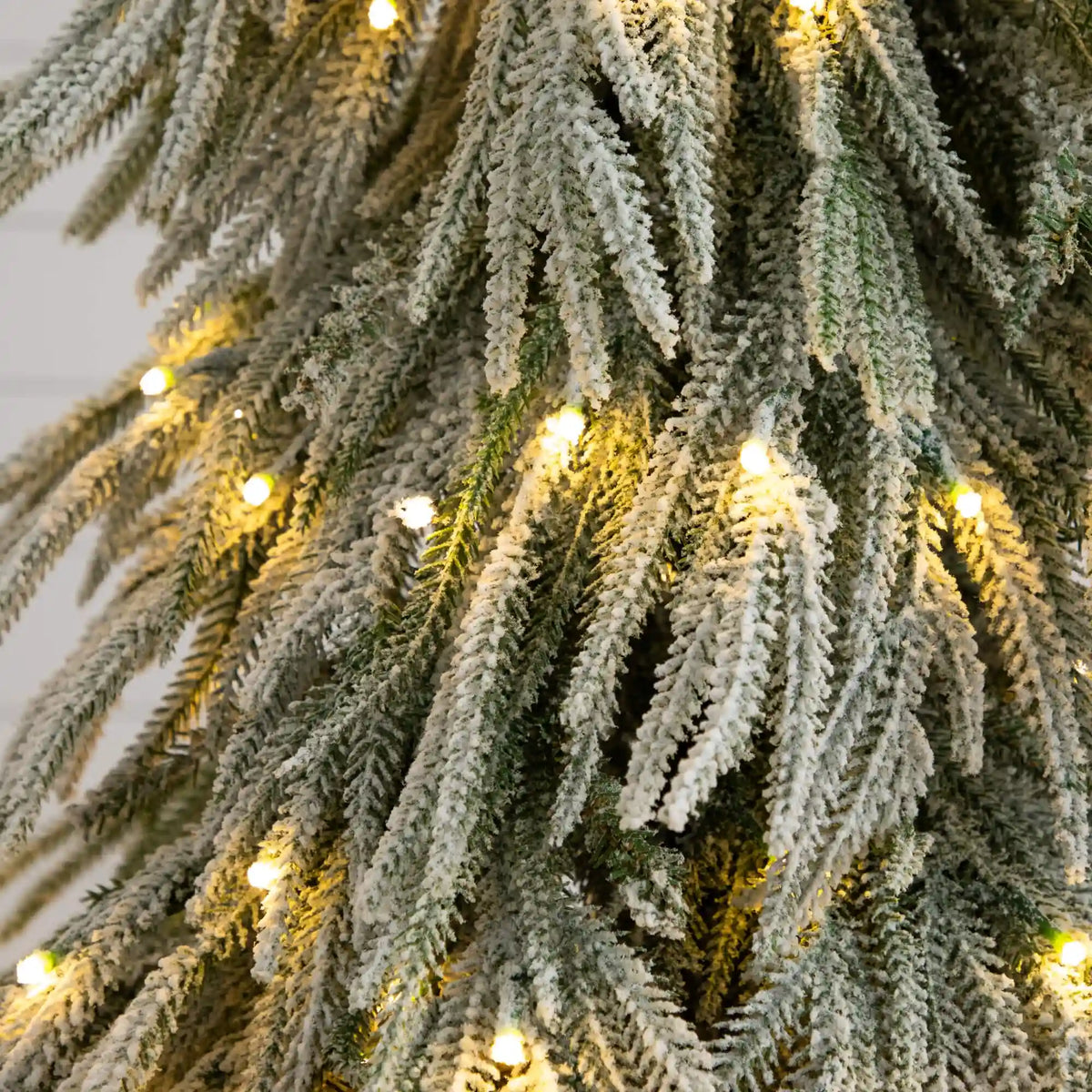 4' Artificial Pre-Lit Flocked Down Swept Christmas Tree with 110 Warm White LED Lights