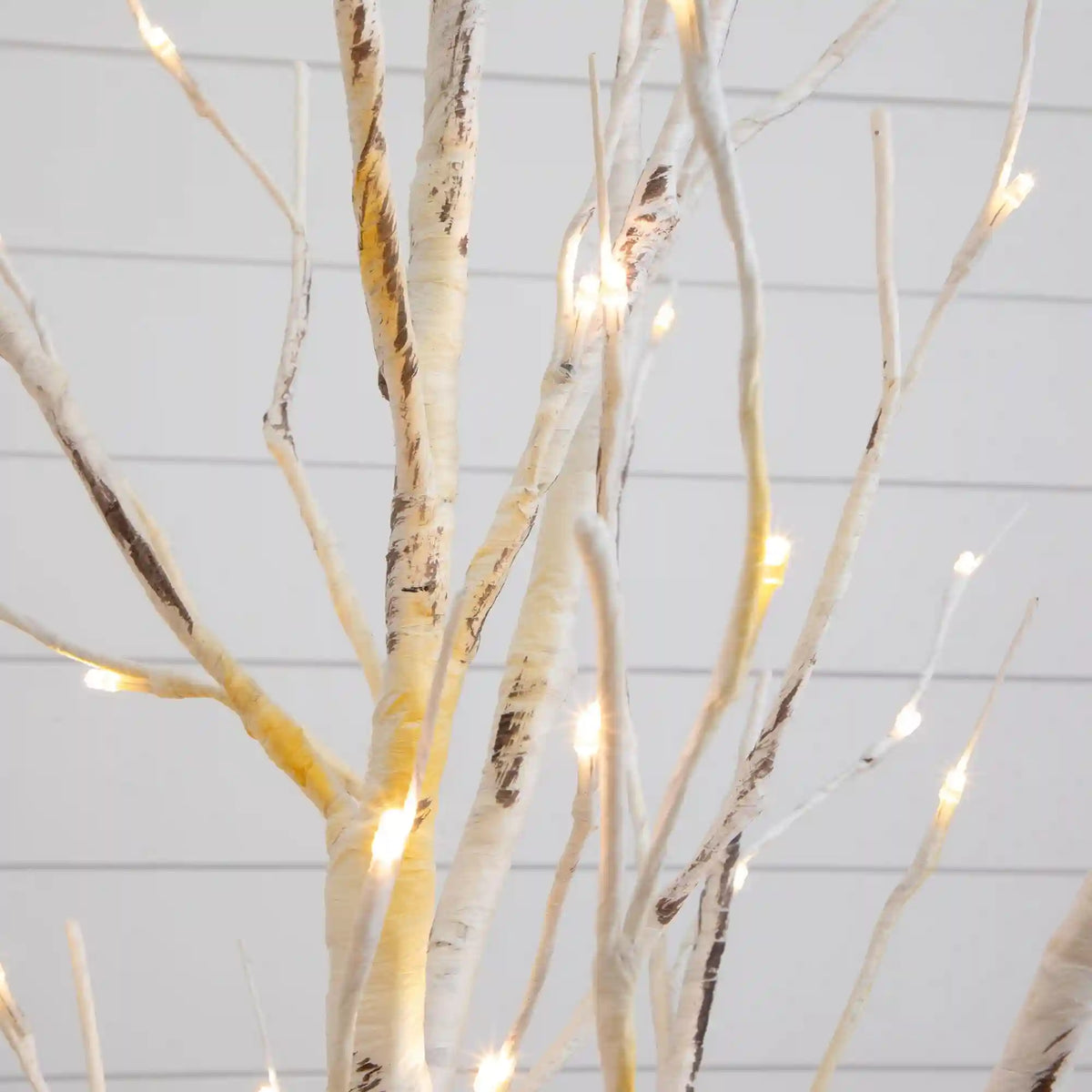 5' Pre-Lit Artificial Birch Tree with 76 Warm White LED Lights
