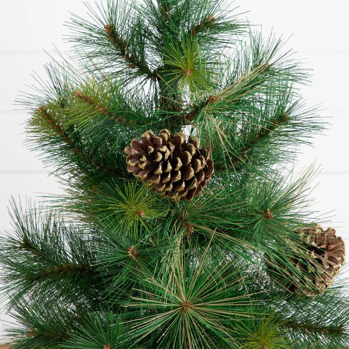 3' Pre-Lit Artificial Christmas Tree in Jute Wire Planter with 50 LED Lights