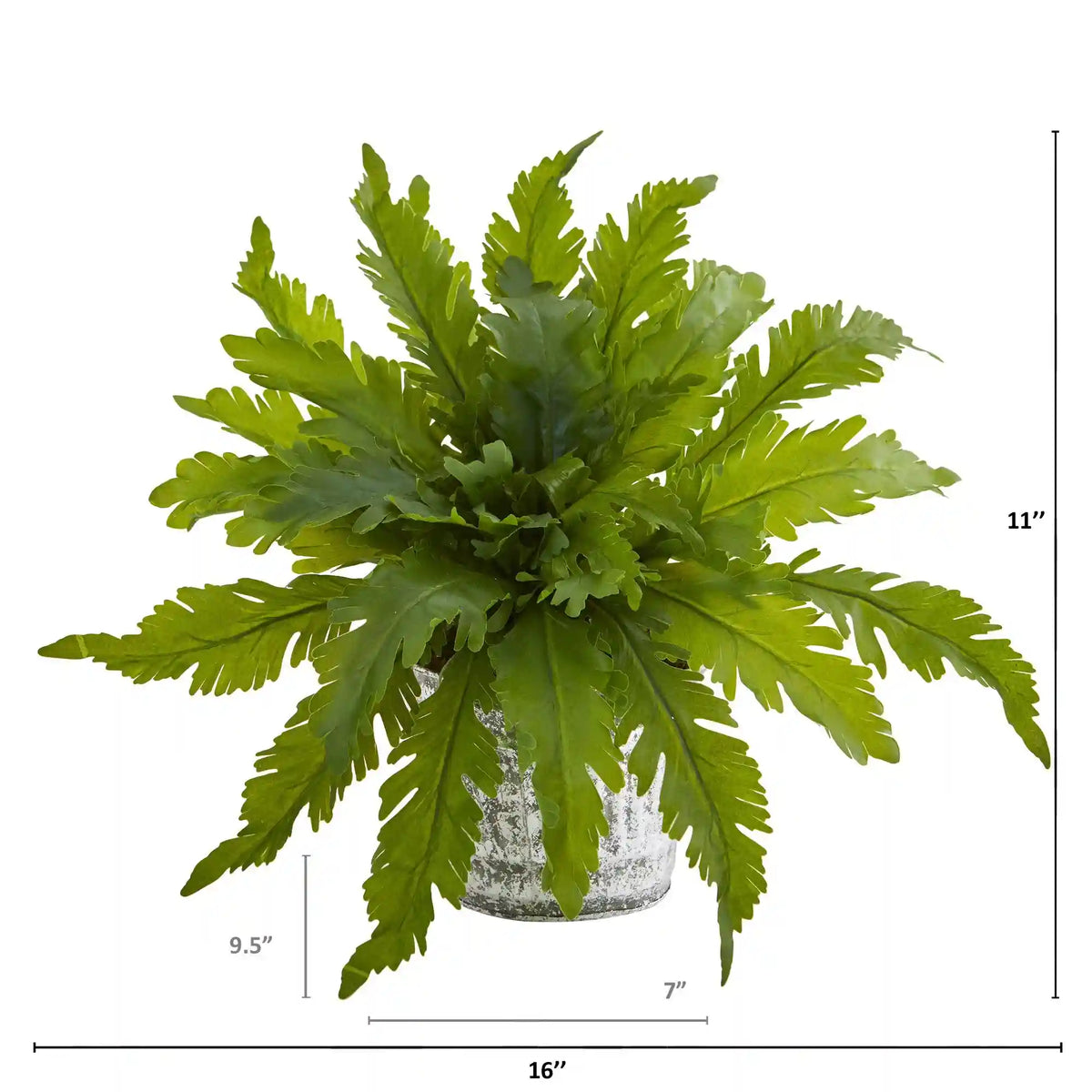 Fern Artificial Plant in Vintage Hanging Planter