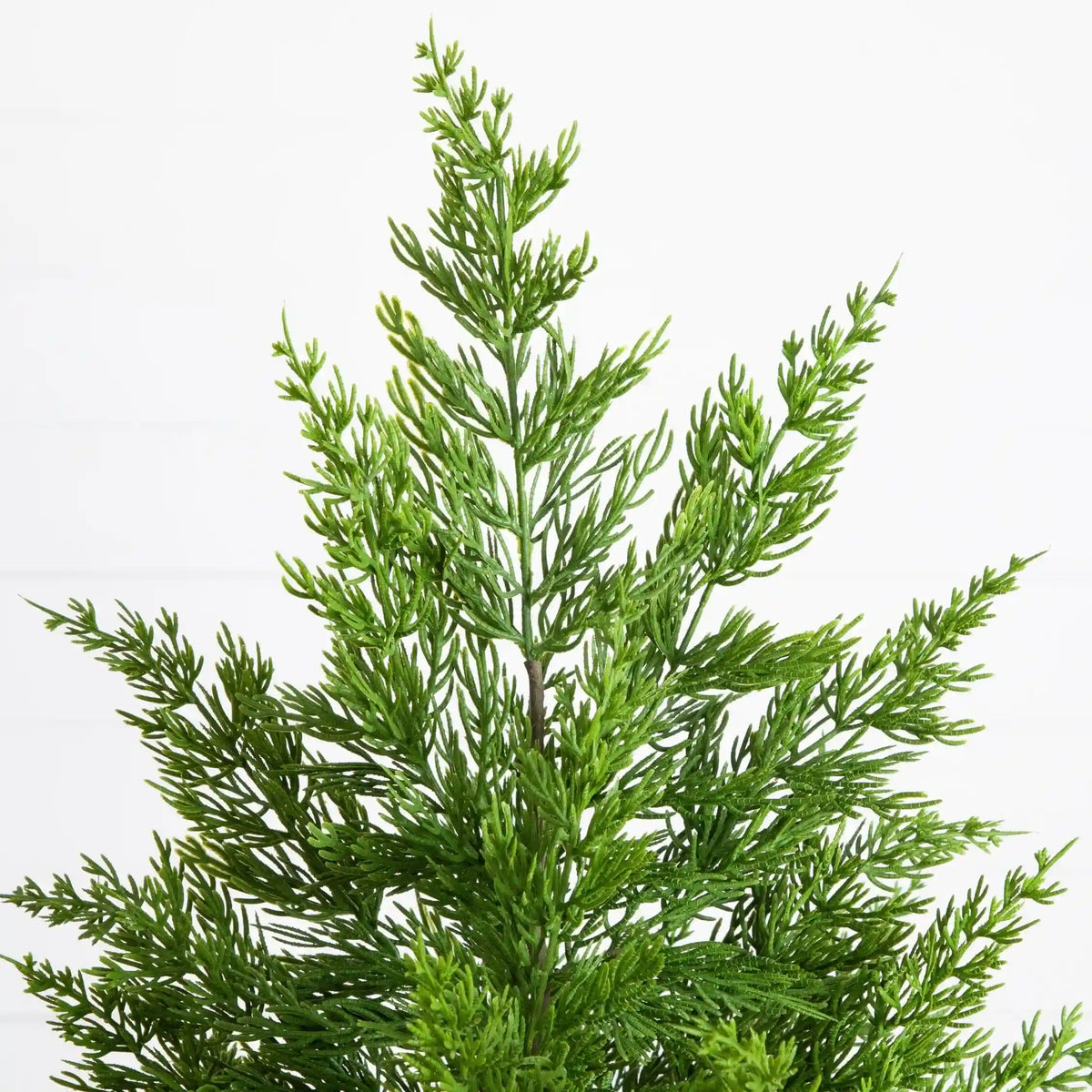 28” Artificial Real Touch Christmas Spruce Pine in White Decorative Planter