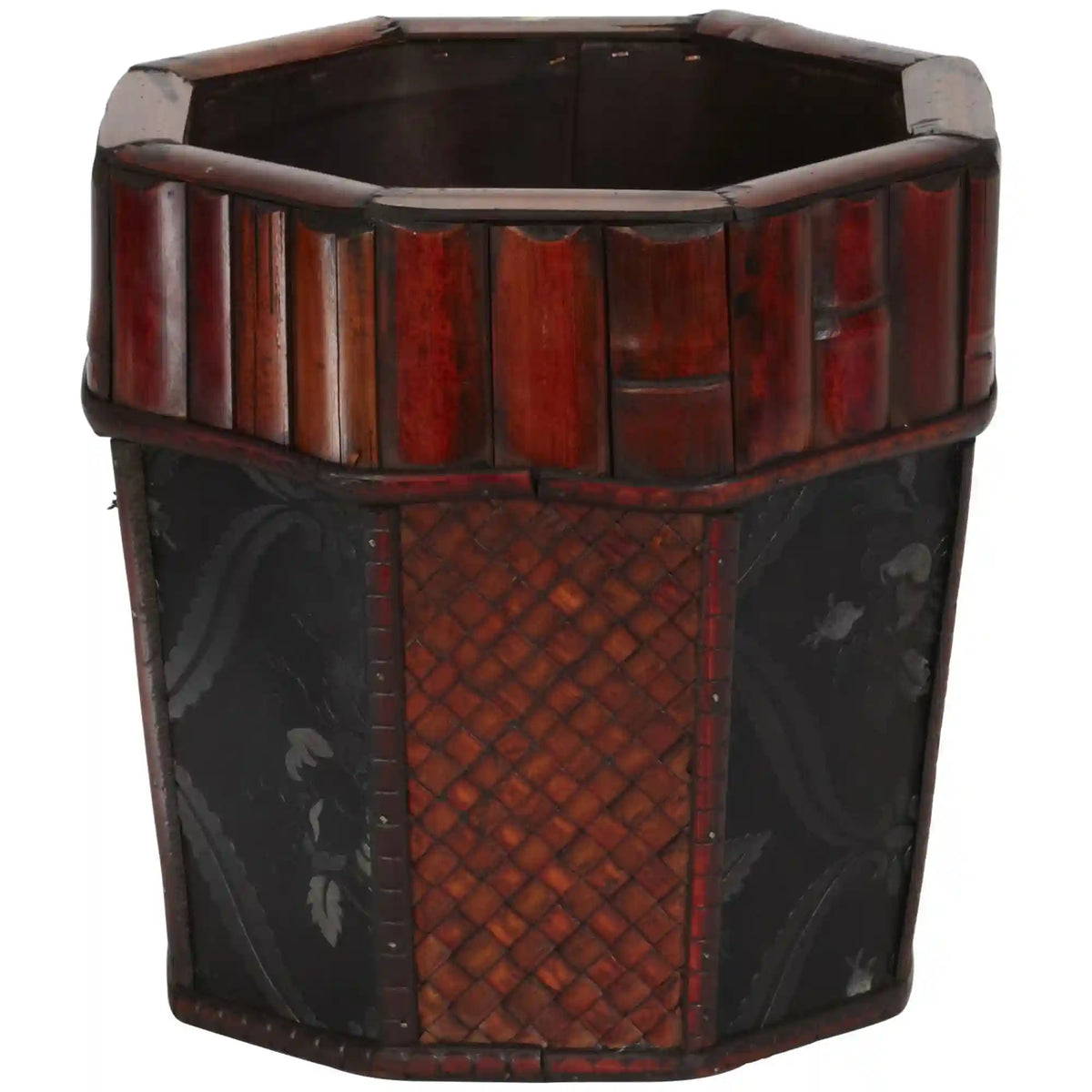 Bamboo Octagon Decorative Planters (Set of 4)