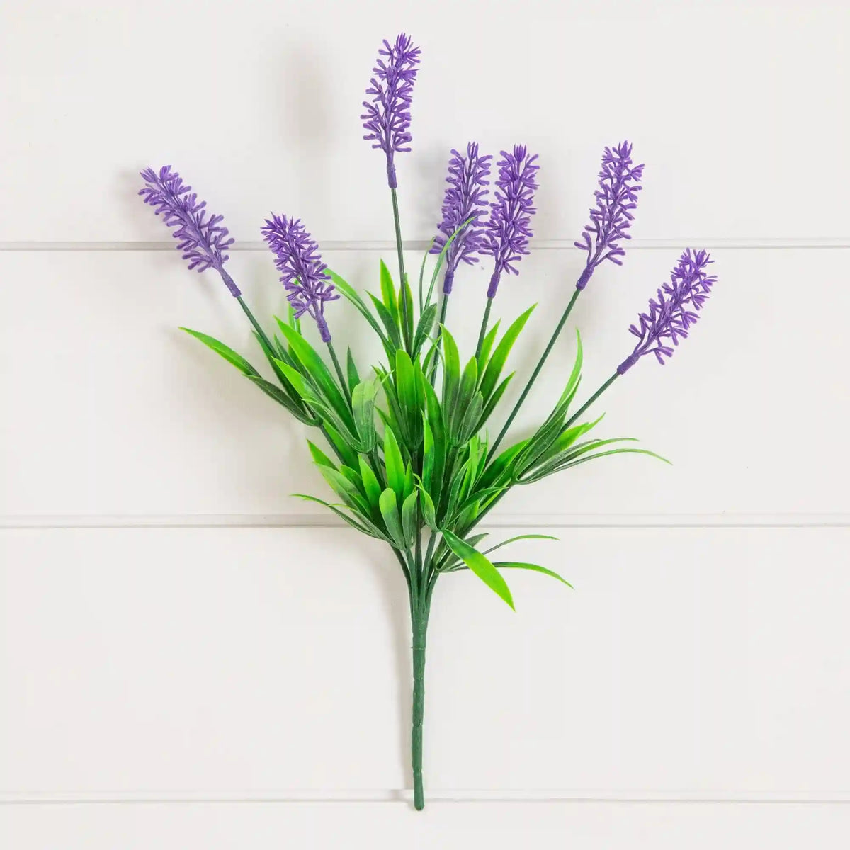 13" UV Resistant Artificial Flowering Lavender Bush (Indoor/Outdoor) - Set of 12