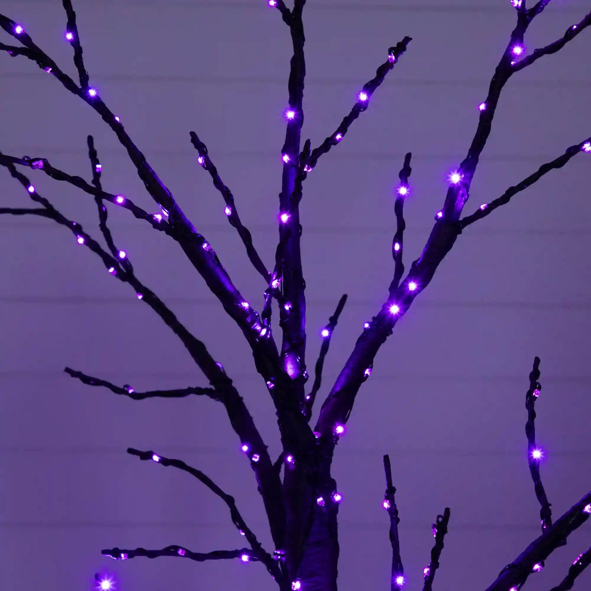 6'  Pre-Lit Artificial Halloween Twig Tree with 480 Orange & Purple LED Lights