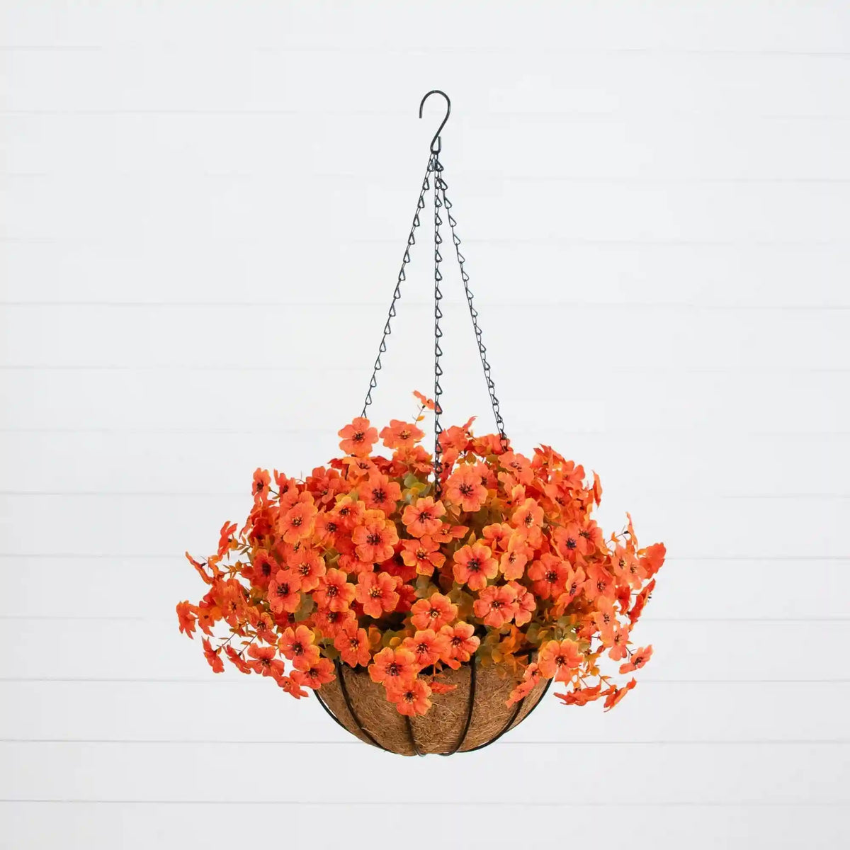 26" UV Resistant Autumn Artificial Daisy Fall Plant and Hanging Basket DIY Kit (Indoor/Outdoor)