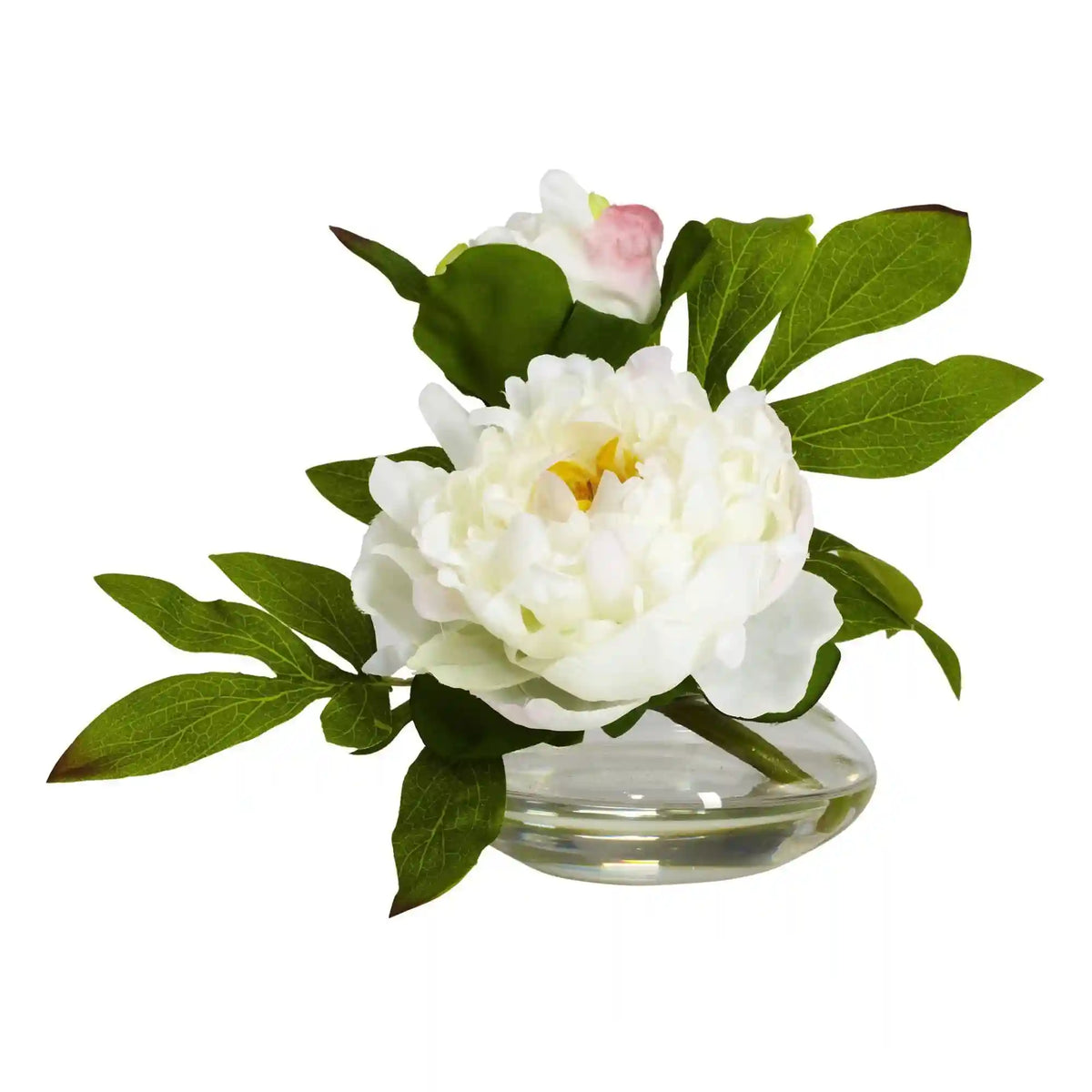 Peony w/Glass Vase (Set of 3)