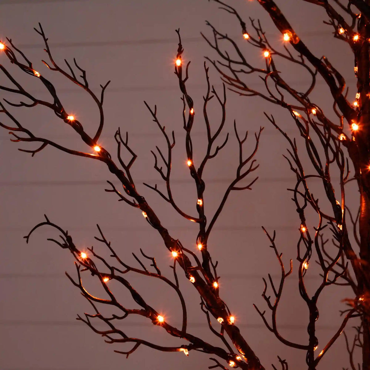 5' Pre-Lit Halloween Minimalist Twig Artificial Fall Tree with 240 Orange & Purple LED Lights