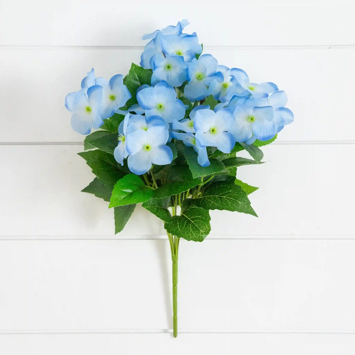 14" UV Resistant Artificial Hydrangea Bush (Indoor/Outdoor) - Set of 6