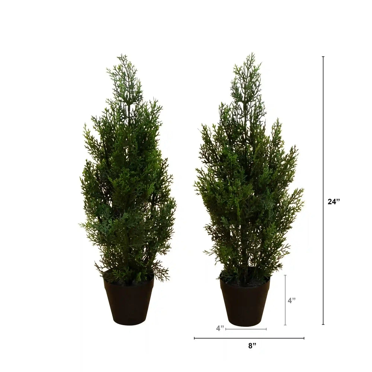 2’ Mini Cedar Pine Tree UV Resistant (Indoor/Outdoor) - Set of 2