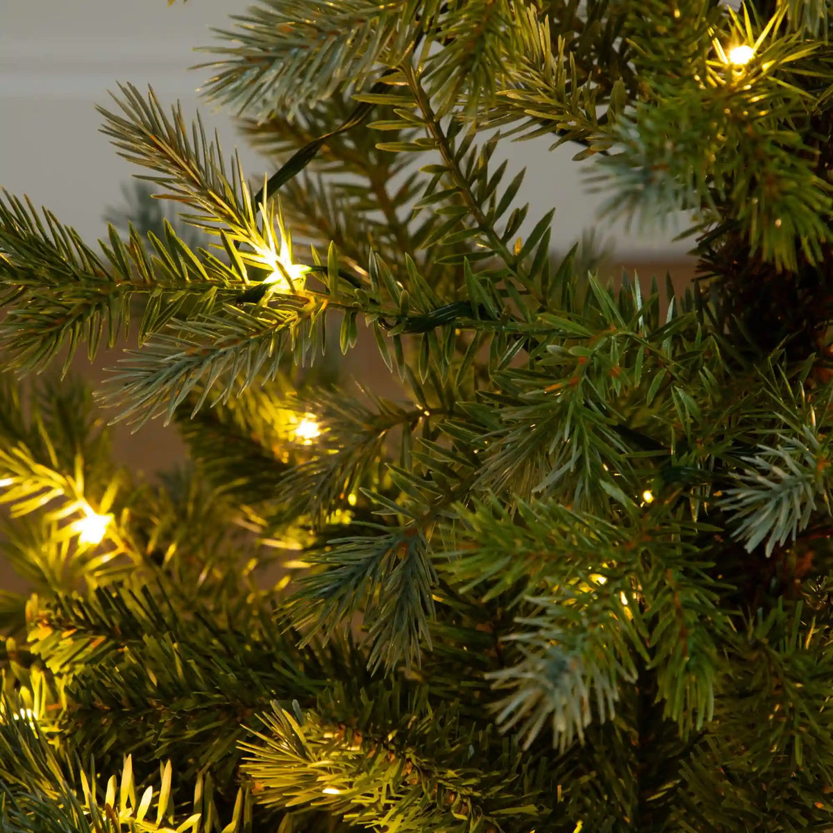 3' Pre-Lit Artificial Christmas Tree in Jute Wire Planter with 30 Warm White LED Lights